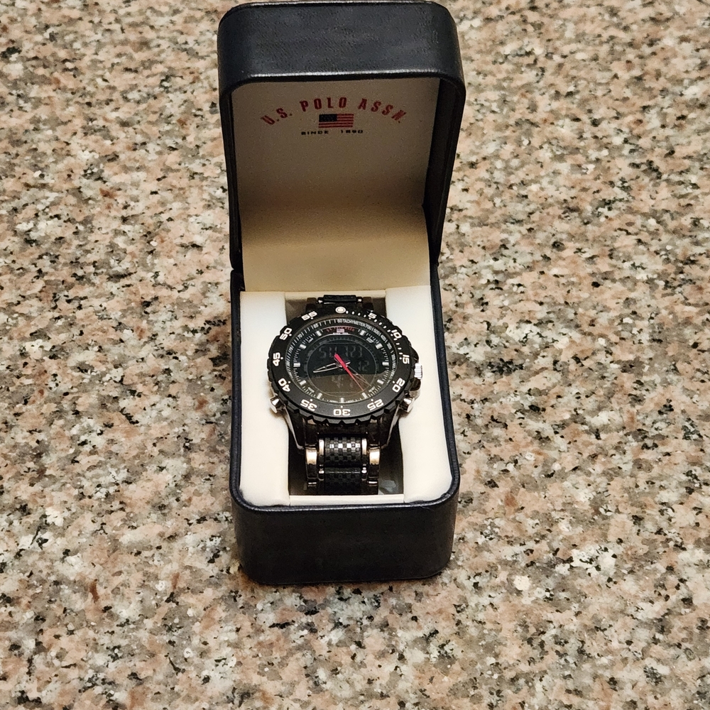 U.S. Polo Assn. Black Men's Watch